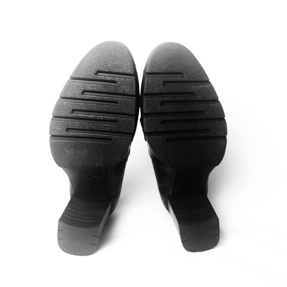 Easy Spirit Mirror Lug Sole Dress Pumps Brown Croco Leather, Chunky NWOB Sz 9M - Picture 7 of 7